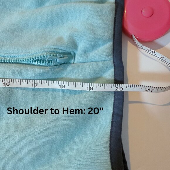 Reebok Hoodie, Kangaroo Zippered Pockets, Light Blue Girls Size 18 - Picture 5 of 6